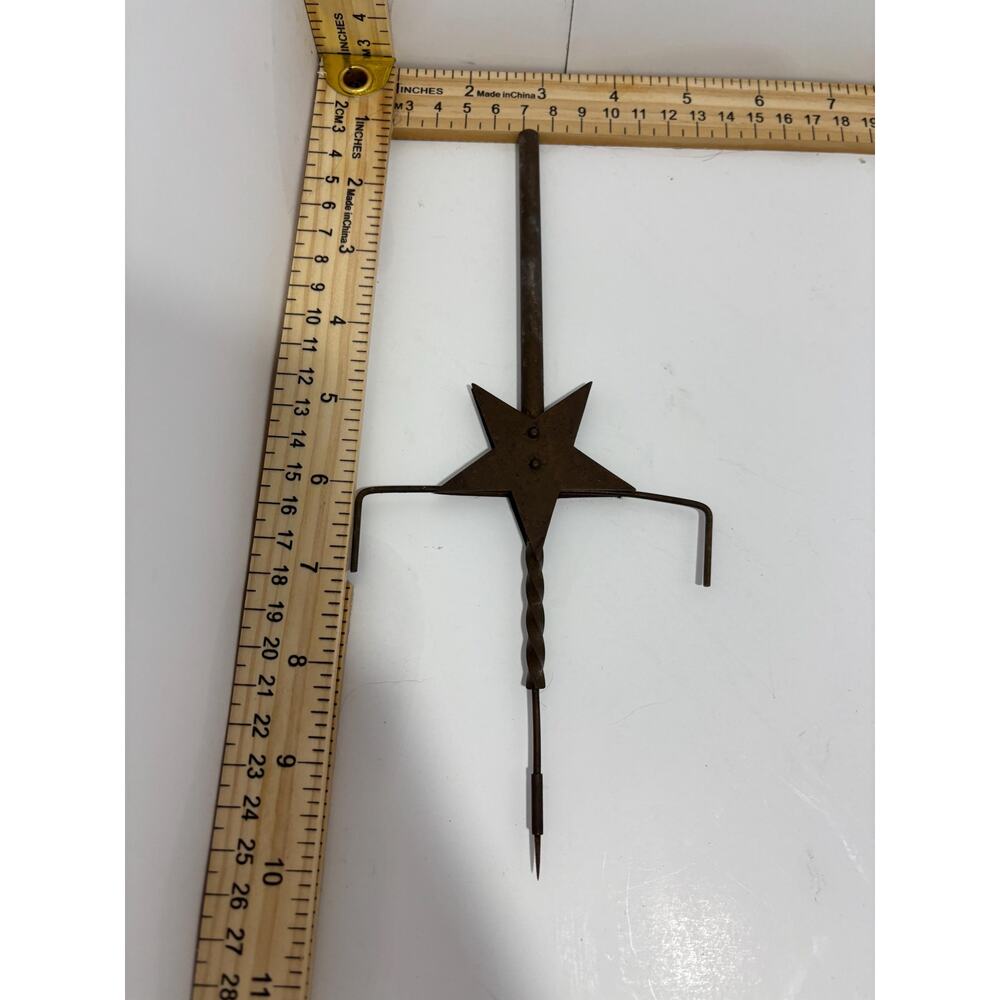 Vintage Wrought Iron German "Rasendeko Stern" Garden Stake Tree Topper